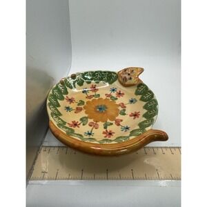 Hand Painted Made in Italy Small Cat Trinket Bowl